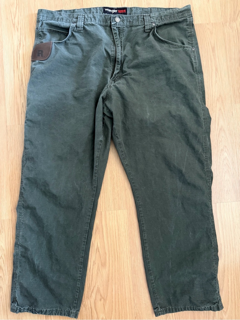 Wrangler RIGGS Workwear Ripstop Olive Green Ranger Pants 42 x 30